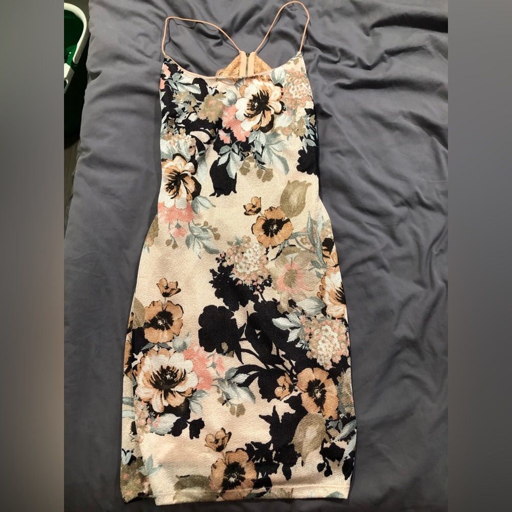 Flower Open Back Dress
